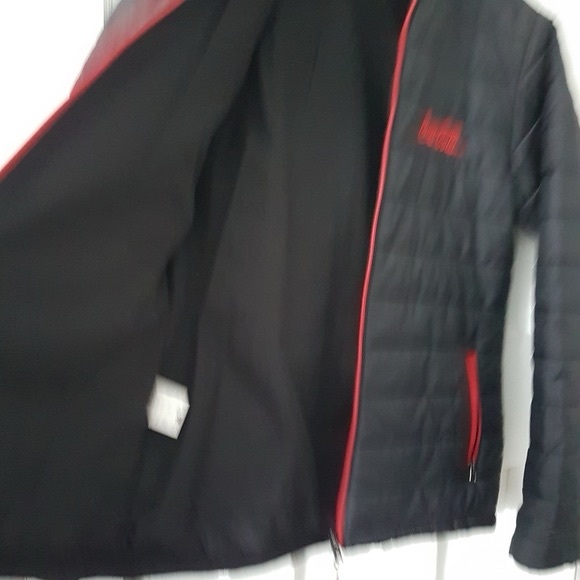 Coca Cola Puffer Embroidered Jacket Black Sz M - Picture 6 of 13